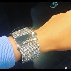 Guess silver stone bracelet